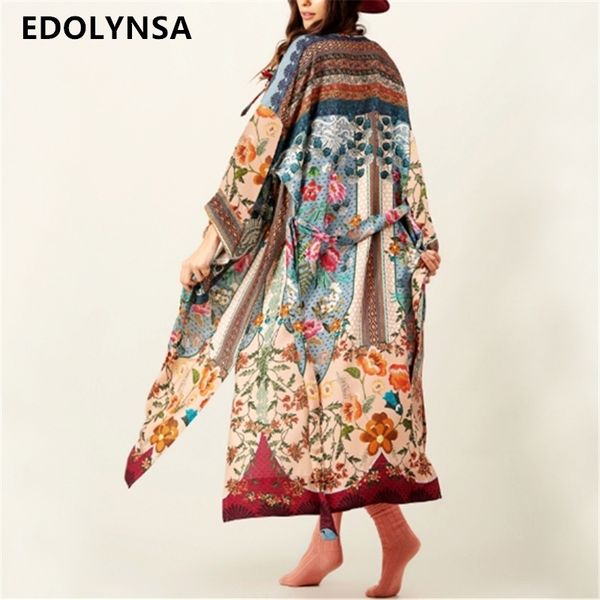 2021 bohemian floral printed summer beach wrap dress women beachwear tunic front open dress pareo sarong plage n653 210316, Black;gray 
2021 bohemian floral printed summer beach wrap dress women beachwear tunic front open dress pareo sarong plage n653 210316, Black;gray