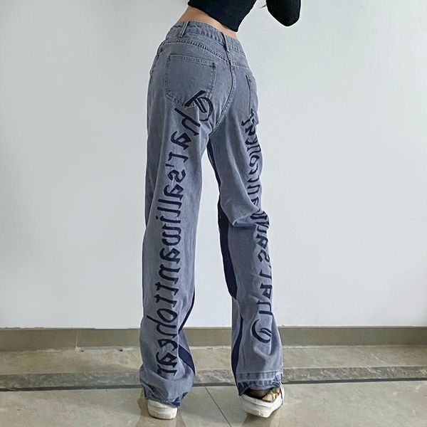 ud008high waist pants letter printing jeans women cute hip hop fashion loose rock harajuku street casual female trousers pockets, Blue
ud008high waist pants letter printing jeans women cute hip hop fashion loose rock harajuku street casual female trousers pockets, Blue