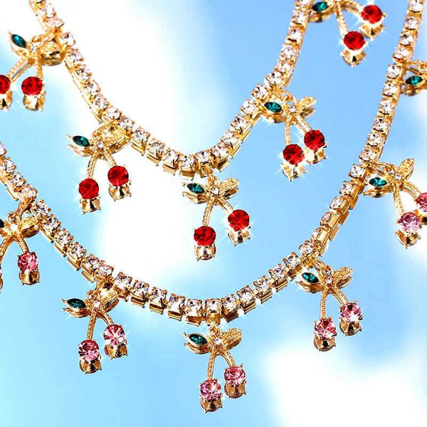designer necklace fashion luxury 7 cherry crystal pendant for women gold color rhinestone tennis sweet girls jewelry gift, Silver
designer necklace fashion luxury 7 cherry crystal pendant for women gold color rhinestone tennis sweet girls jewelry gift, Silver