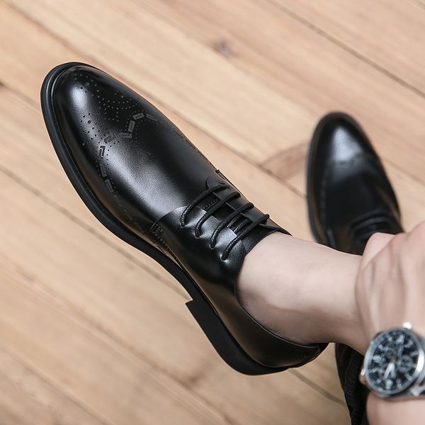 brogue fashion men dress shoes office men suit shoes soft pu leather comfortable derby shoes, Black
brogue fashion men dress shoes office men suit shoes soft pu leather comfortable derby shoes, Black