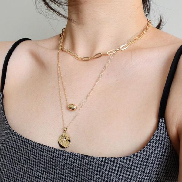 pendant necklaces punk layered thick chain necklace for women gothic vintage gold collar 2021 fashion metal jewelry, Silver
pendant necklaces punk layered thick chain necklace for women gothic vintage gold collar 2021 fashion metal jewelry, Silver