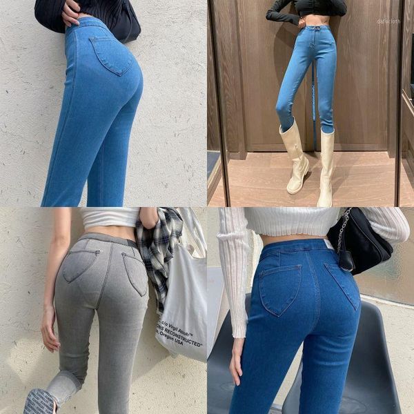 women's jeans toung lady fashion spring fall designs cotton elastic wrap hip skinny legs women slim fit, Blue
women's jeans toung lady fashion spring fall designs cotton elastic wrap hip skinny legs women slim fit, Blue