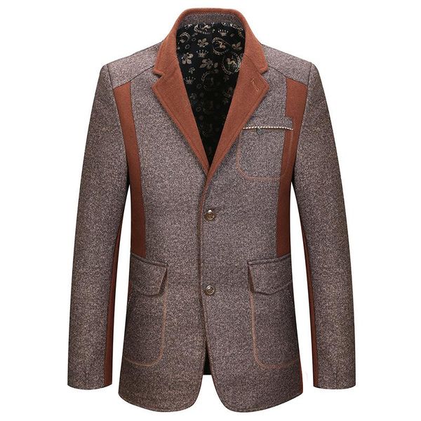 men's suits & blazers nice woolen blazer double buckle color matching casual, White;black
men's suits & blazers nice woolen blazer double buckle color matching casual, White;black