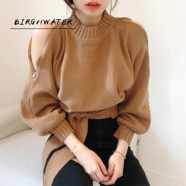 women's sweaters elegant for women stand collar off shoulder crop pullover pull jumper 2021 korean chic knitwear autumn, White;black
women's sweaters elegant for women stand collar off shoulder crop pullover pull jumper 2021 korean chic knitwear autumn, White;black