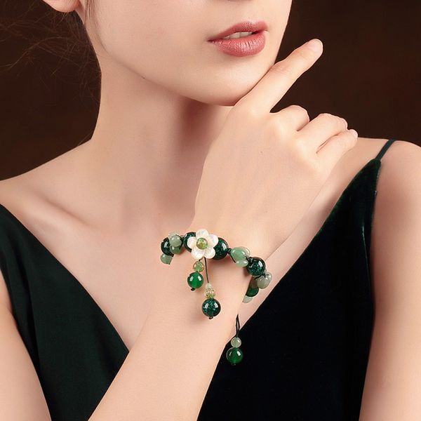 xianlan040 national wind restoring ancient ways ms bracelet chain dongling jade green glass hand string of contracted web celebrit, Silver
xianlan040 national wind restoring ancient ways ms bracelet chain dongling jade green glass hand string of contracted web celebrit, Silver