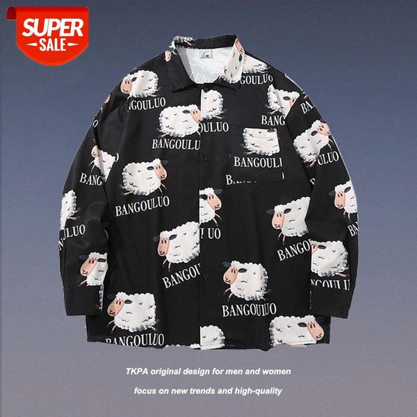 tkpa harajuku retro flow vintage long-sleeved shirt men and women loose lazy couple jacket #ej0f, White;black
tkpa harajuku retro flow vintage long-sleeved shirt men and women loose lazy couple jacket #ej0f, White;black