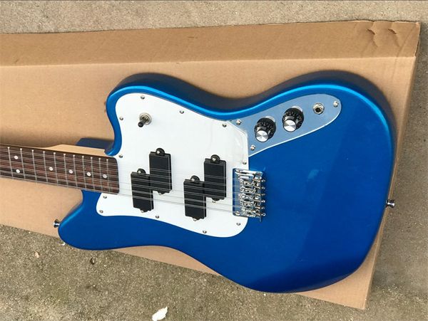 12 strings blue electric guitar with 4 pickups,rosewood fretboard 
12 strings blue electric guitar with 4 pickups,rosewood fretboard