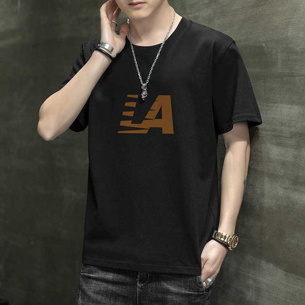 summer 2021 men's loose print short sleeve t-shirt round neck cotton thin half bottomed fashion, White;black
summer 2021 men's loose print short sleeve t-shirt round neck cotton thin half bottomed fashion, White;black