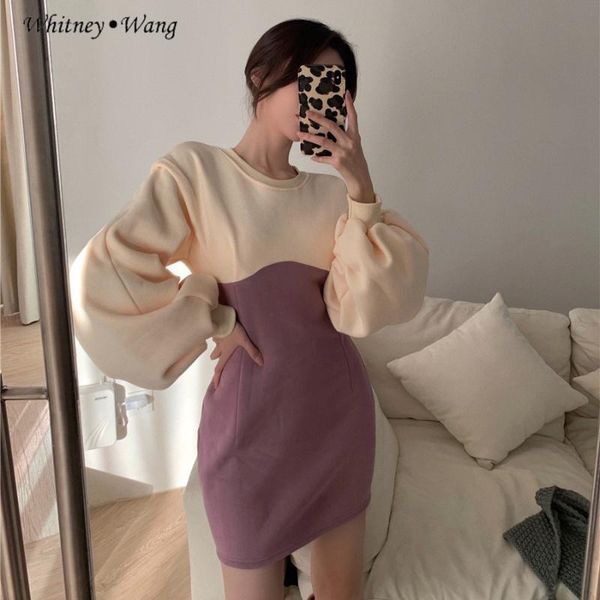 casual dresses whitney wang 2021spring fashion streetwear colors contrast patchwork lantern sleeve sweatshirt mini dress women, Black;gray
casual dresses whitney wang 2021spring fashion streetwear colors contrast patchwork lantern sleeve sweatshirt mini dress women, Black;gray