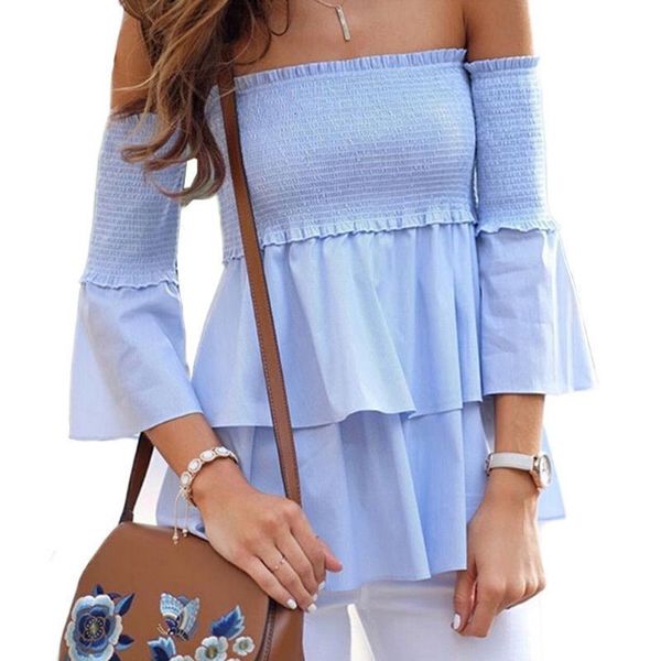 2021 new solid chiffon ruffle blouse summer three quarter shirts women casual slash neck blusas backless lady clothes gtl2, White
2021 new solid chiffon ruffle blouse summer three quarter shirts women casual slash neck blusas backless lady clothes gtl2, White