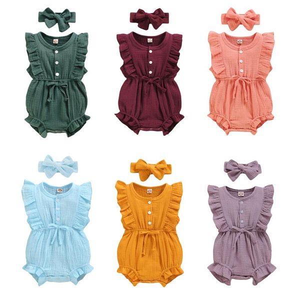 rompers summer toddler born baby girls +headband 2pcs set solid color ruffel sleeveless bodysuit 0-2y style, Blue
rompers summer toddler born baby girls +headband 2pcs set solid color ruffel sleeveless bodysuit 0-2y style, Blue