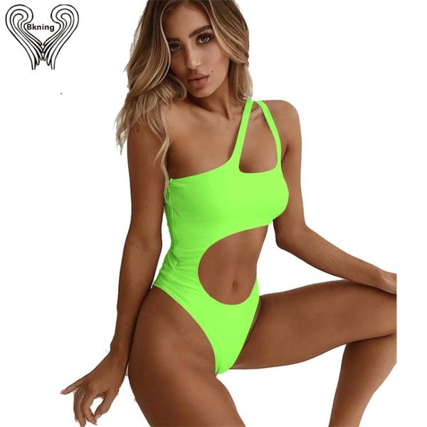 one-piece suits bkning one shoulder swimsuit neon swimwear vintage cut out green bodysuit 2021 padded monokini female swimming suit for wome
one-piece suits bkning one shoulder swimsuit neon swimwear vintage cut out green bodysuit 2021 padded monokini female swimming suit for wome