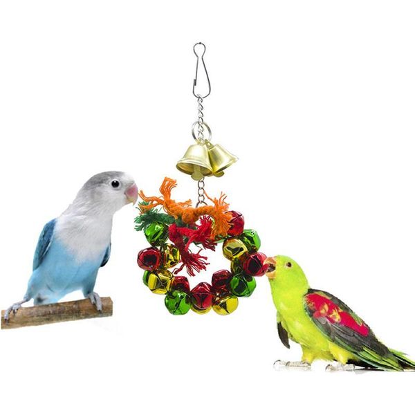 other bird supplies christmas parrot toy with bell natural wreath rope chewing bite hanging cage swing climb chew toys
other bird supplies christmas parrot toy with bell natural wreath rope chewing bite hanging cage swing climb chew toys