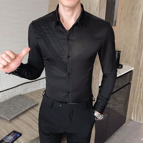 Britnico New Estilo Mais Tamanho 5xl-s Moda Rendas Emendado Camisa Masculina Roupas Manga Longa Simples Fino Ajuste Blusas Casu QKAN, Black;brown
Britnico New Estilo Mais Tamanho 5xl-s Moda Rendas Emendado Camisa Masculina Roupas Manga Longa Simples Fino Ajuste Blusas Casu QKAN, Black;brown