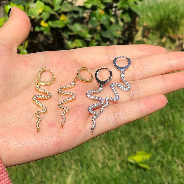 hoop & huggie women's earrings fashion long serpentine snake shaped tassel stud for punk zc animal jewelry gift, Golden;silver
hoop & huggie women's earrings fashion long serpentine snake shaped tassel stud for punk zc animal jewelry gift, Golden;silver