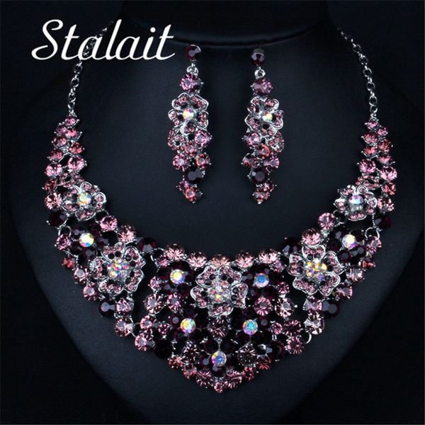 jewelry sets sumptuous flower bridal wedding prom purple crystal rhinestone necklace & earring set for women charm, Black
jewelry sets sumptuous flower bridal wedding prom purple crystal rhinestone necklace & earring set for women charm, Black
