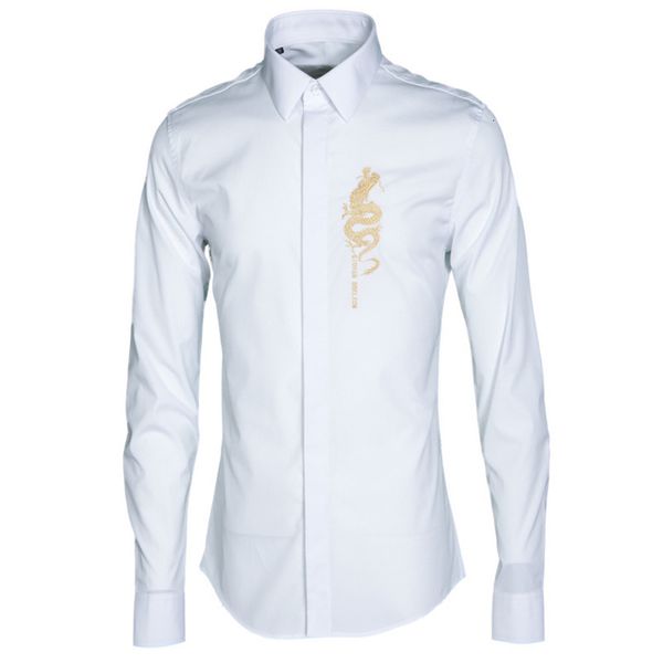 2021 new embroidered dragon pattern cotton men personality trend brand men's clothing europe style shirts solid white shirt camisa g070
2021 new embroidered dragon pattern cotton men personality trend brand men's clothing europe style shirts solid white shirt camisa g070