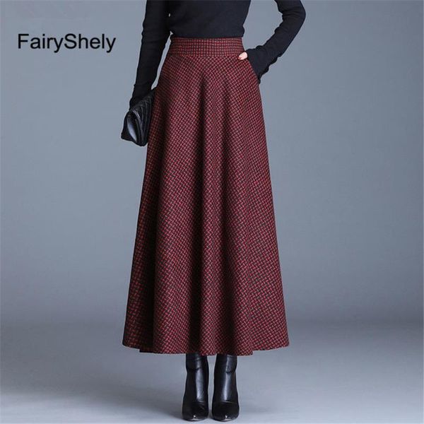 skirts fairyshely 2021 autumn winter retro long skirt women high waist office lady woolen pleated wine red pockets, Black
skirts fairyshely 2021 autumn winter retro long skirt women high waist office lady woolen pleated wine red pockets, Black