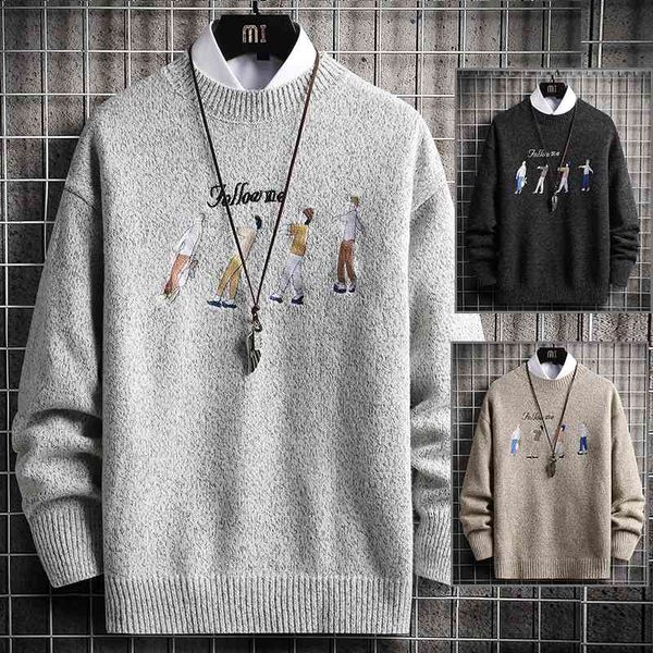 autumn winter sweater men embroidery casual pullover men o-neck long sleeve knitted men loose streetwear thick knitwear 210603, White;black
autumn winter sweater men embroidery casual pullover men o-neck long sleeve knitted men loose streetwear thick knitwear 210603, White;black