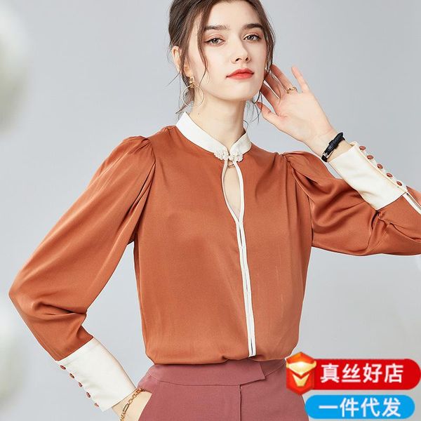 women's blouses & shirts orange hollow out silk blouse for women long sleeve plus size casual office dress clothes drop, White
women's blouses & shirts orange hollow out silk blouse for women long sleeve plus size casual office dress clothes drop, White