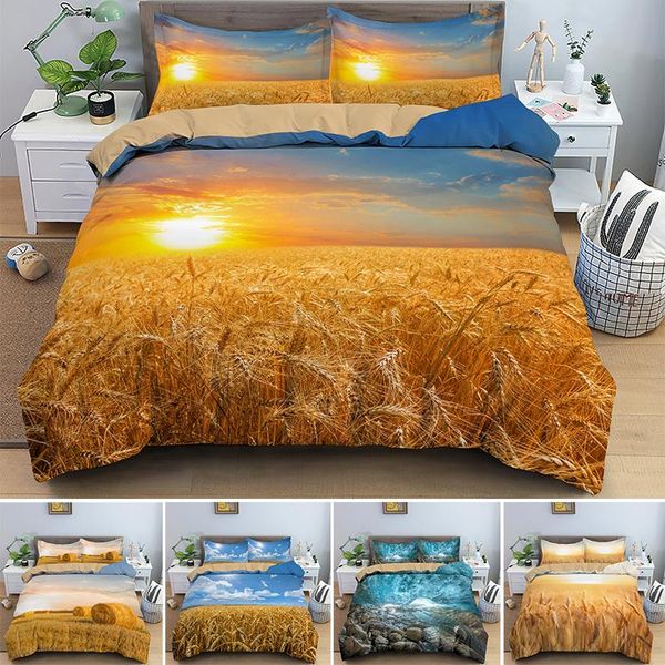 bedding sets autumn golden wheat with sunset duvet cover luxury full king size bedclothes home textile
bedding sets autumn golden wheat with sunset duvet cover luxury full king size bedclothes home textile