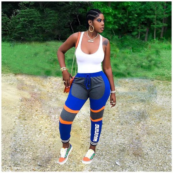 women's pants & capris summer sports fashion tight-fitting drawstring casual mid-waist jogging streetwear, Black;white
women's pants & capris summer sports fashion tight-fitting drawstring casual mid-waist jogging streetwear, Black;white