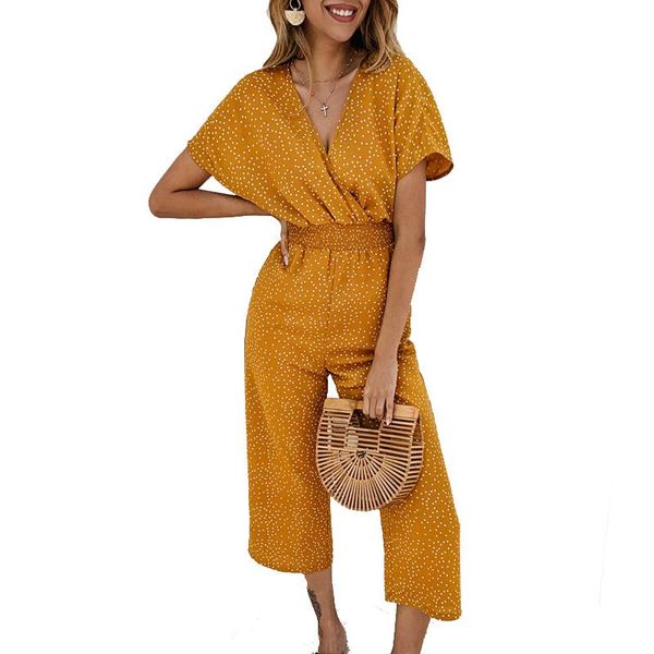 women's jumpsuits & rompers summer women casual print v-neck pocket overalls elastic waist short sleeve wide leg loose jumpsuit 2021, Black;white
women's jumpsuits & rompers summer women casual print v-neck pocket overalls elastic waist short sleeve wide leg loose jumpsuit 2021, Black;white