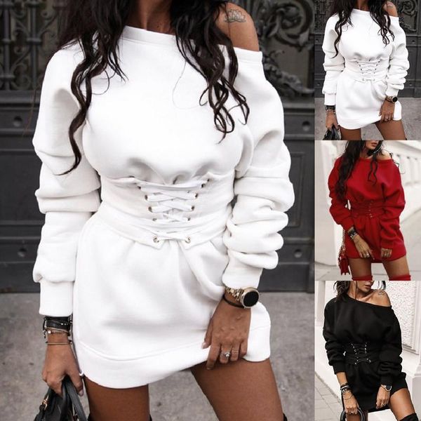 casual dresses dress female fashion women's solid o-neck long sleeve fleece thick dress+waistband belt bandage winter streetwear vestid, Black;gray
casual dresses dress female fashion women's solid o-neck long sleeve fleece thick dress+waistband belt bandage winter streetwear vestid, Black;gray