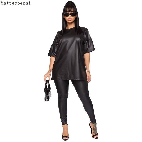 2021 new pu faux leather matching outfits autumn women long sleeve and pencil pants 2 piece set casual tracksuits plus size unez, Gray
2021 new pu faux leather matching outfits autumn women long sleeve and pencil pants 2 piece set casual tracksuits plus size unez, Gray
