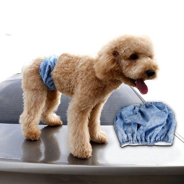 dog apparel cowboy style small and large shorts cotton solid color blue jean physiological pants s-l pets sanitary panties for dogs 
dog apparel cowboy style small and large shorts cotton solid color blue jean physiological pants s-l pets sanitary panties for dogs
