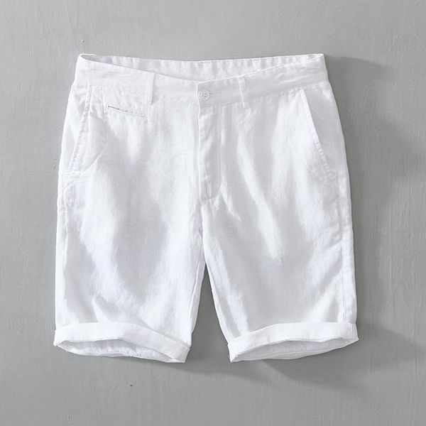 men's shorts pure linen for men 2021 summer fashion solid white loose holiday man casual plus size button short pants, White;black
men's shorts pure linen for men 2021 summer fashion solid white loose holiday man casual plus size button short pants, White;black