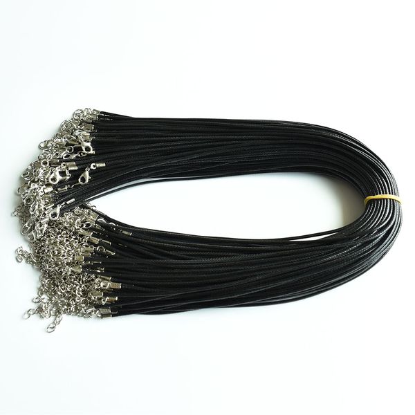 100pcs/lot black wax leather rope cord necklace 45cm chain lobster clasp diy jewelry accessories, Silver
100pcs/lot black wax leather rope cord necklace 45cm chain lobster clasp diy jewelry accessories, Silver
