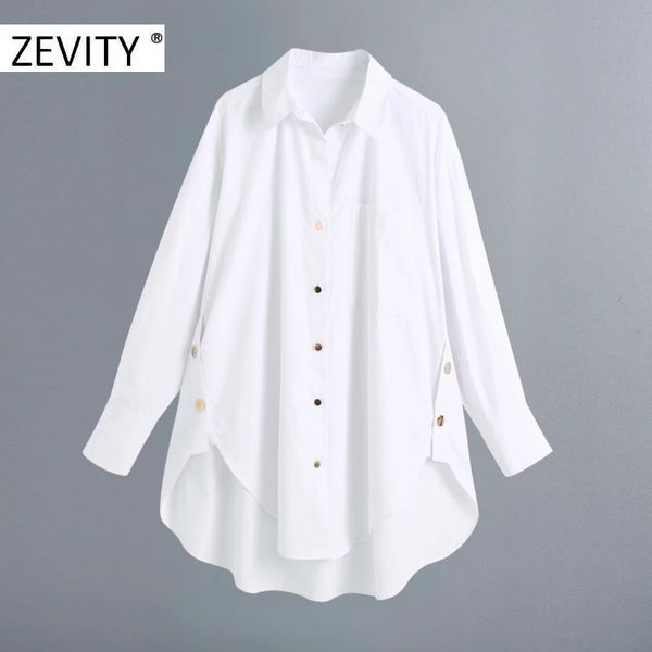 zevity new women fashion golden buttons white smock ladies long sleeve business shirt chic femininas
zevity new women fashion golden buttons white smock ladies long sleeve business shirt chic femininas