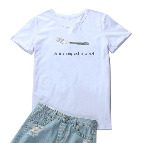women's t-shirt life is a soup and im fork women tshirt funny pattern grunge aesthetic tee shirt femme goth clothes woman tshirts, White
women's t-shirt life is a soup and im fork women tshirt funny pattern grunge aesthetic tee shirt femme goth clothes woman tshirts, White