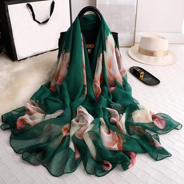 scarves pashmina female bandana foulard hijabs designer brand floral print silk scarf summer women beach stoles big size, Blue;gray
scarves pashmina female bandana foulard hijabs designer brand floral print silk scarf summer women beach stoles big size, Blue;gray