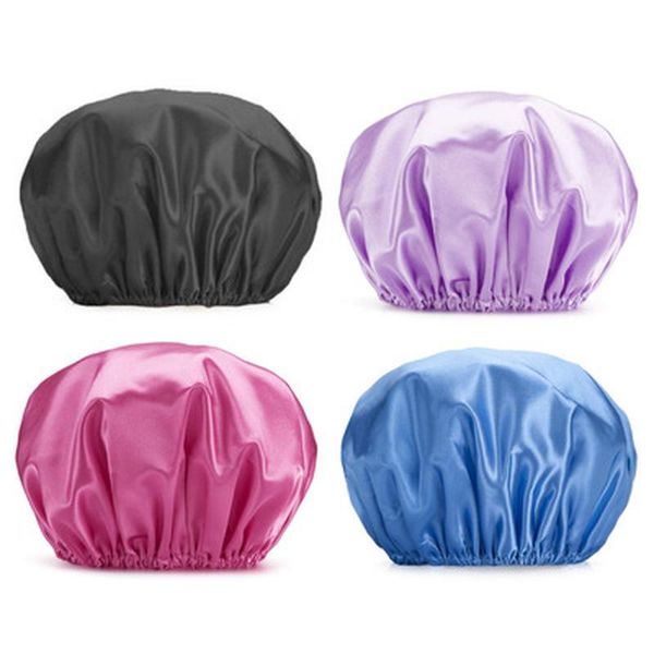 new double waterproof colour ding bath cap with new plain colour lining for women shower caps waterproof hair bonnet
new double waterproof colour ding bath cap with new plain colour lining for women shower caps waterproof hair bonnet
