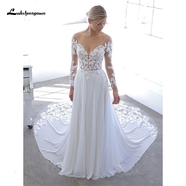 2021 new long cap sleeves a-line wedding es court train v-neck soft satin country plus size with lace insert appliques gelinlik lszh, White
2021 new long cap sleeves a-line wedding es court train v-neck soft satin country plus size with lace insert appliques gelinlik lszh, White