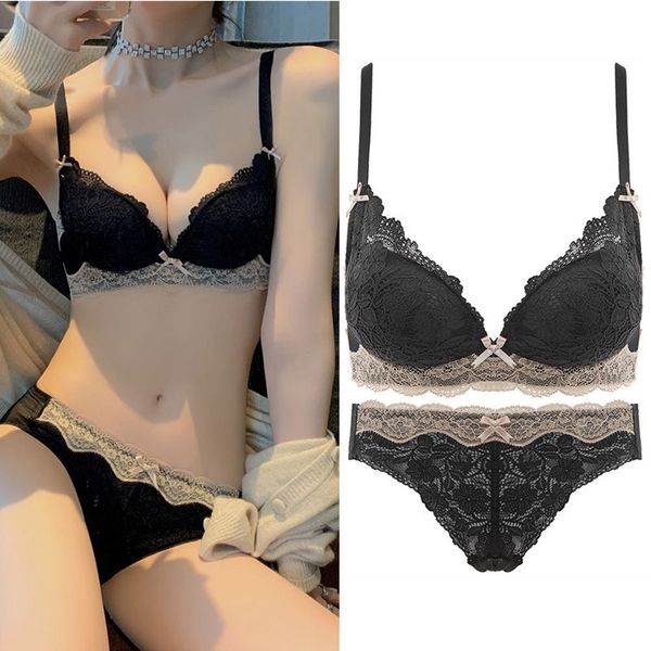 vito leah lace weimi underwear women gather together comfortable small bra no steel ring close breast set, Red;black
vito leah lace weimi underwear women gather together comfortable small bra no steel ring close breast set, Red;black