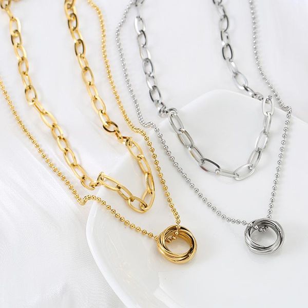 pendant necklaces vintage gold titanium steel necklace for women concise geometric thick sweater chain female minimalist jewelry 2021, Silver
pendant necklaces vintage gold titanium steel necklace for women concise geometric thick sweater chain female minimalist jewelry 2021, Silver