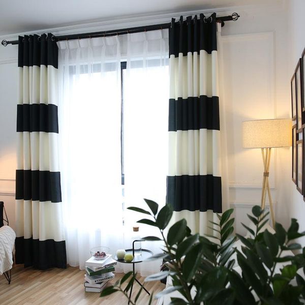 black white splicing striped blackout curtains for the bedroom cotton linen modern curtains for living room window
black white splicing striped blackout curtains for the bedroom cotton linen modern curtains for living room window