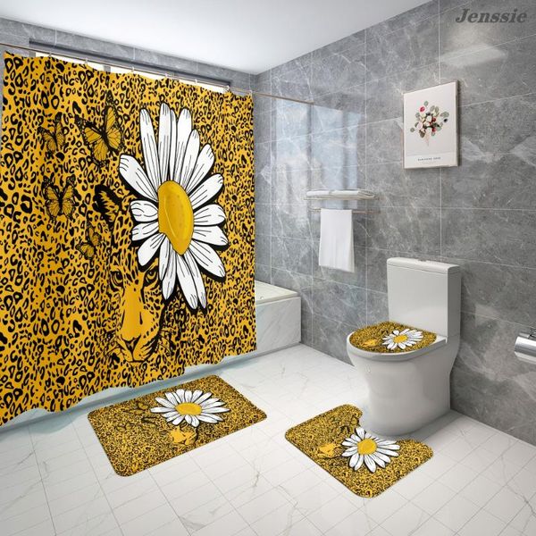 shower curtains leopard chrysanthemum curtain anti slip bath carpet toilet lid cover chain flower butterfly bathroom set
shower curtains leopard chrysanthemum curtain anti slip bath carpet toilet lid cover chain flower butterfly bathroom set