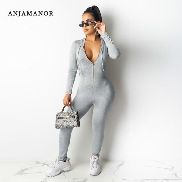 women's jumpsuits & rompers anjamanor fashion sports zipper hoodie jumpsuit women long sleeve bodycon romper one piece outfits fall win, Black;white
women's jumpsuits & rompers anjamanor fashion sports zipper hoodie jumpsuit women long sleeve bodycon romper one piece outfits fall win, Black;white