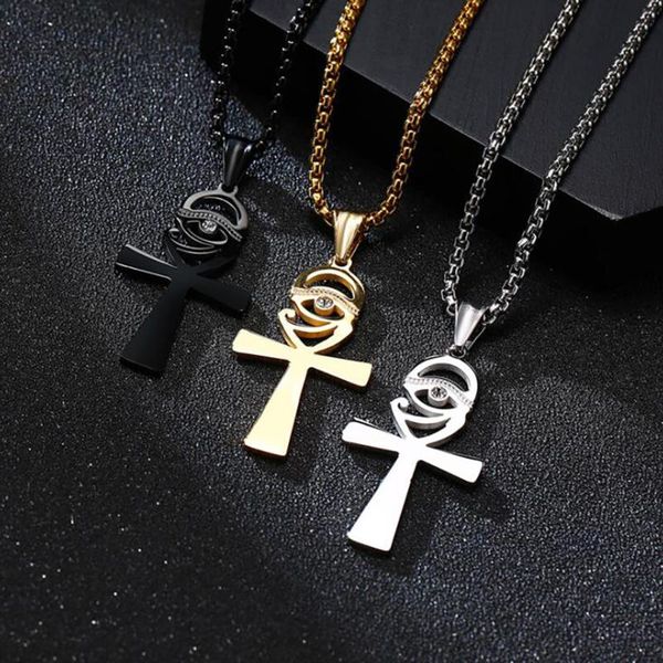 chains stainless steel gold ankh religious cross cubic zirconia egypt pendant necklace men women jewelry gift for him with chain, Silver
chains stainless steel gold ankh religious cross cubic zirconia egypt pendant necklace men women jewelry gift for him with chain, Silver