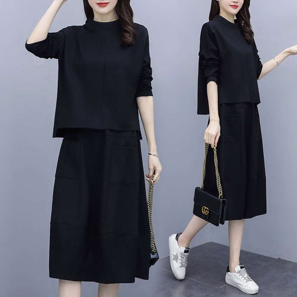light luxury size suit early skirt autumn large career women's 2020 dress foreign style, Black;gray
light luxury size suit early skirt autumn large career women's 2020 dress foreign style, Black;gray