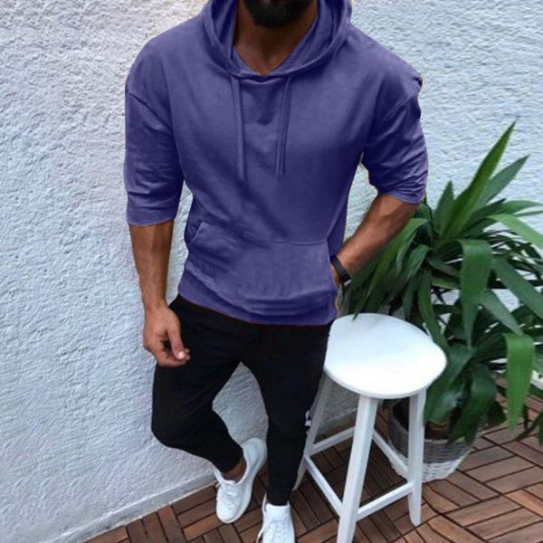 men's hoodies & sweatshirts 2021 men's solid color pocket sweatshirt lace-up pullover 3/4 sleeve streetwear hooded, Black
men's hoodies & sweatshirts 2021 men's solid color pocket sweatshirt lace-up pullover 3/4 sleeve streetwear hooded, Black