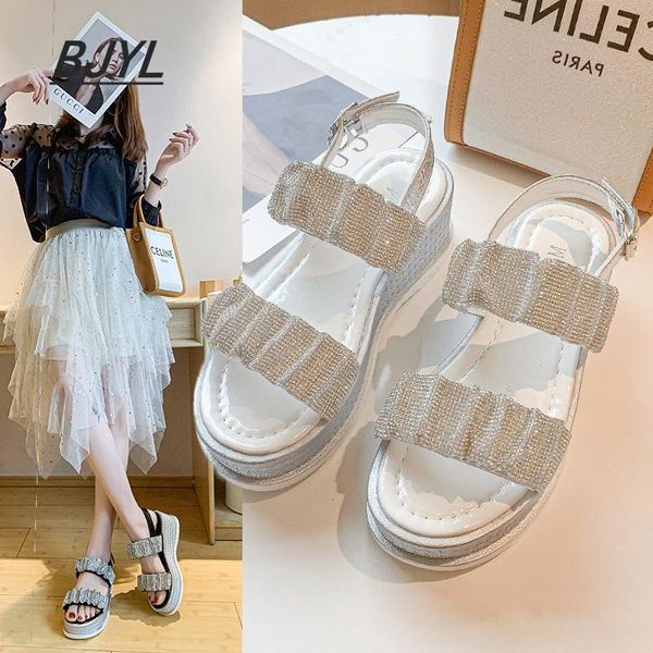 sandals rhinestone women 2021 summer slope heel high platform fairy style fashion women's shoes, Black
sandals rhinestone women 2021 summer slope heel high platform fairy style fashion women's shoes, Black