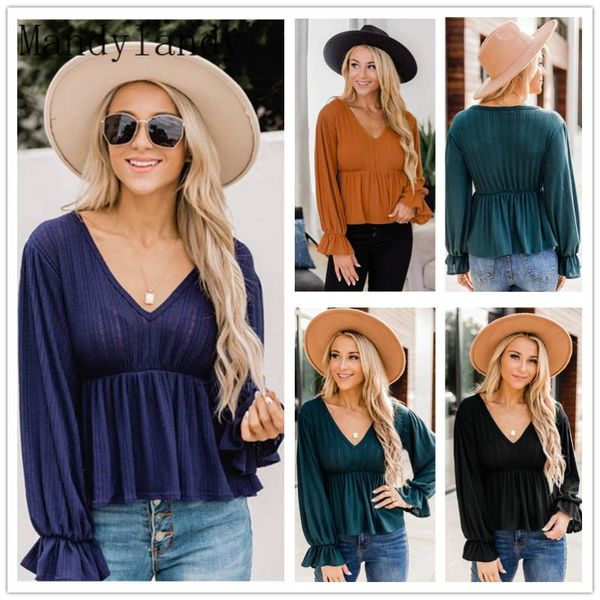 women's blouses & shirts mandylandy elegant chiffon shirt blouse lady autumn casual fashion solid color long flare sleeve v neck t-shir, White
women's blouses & shirts mandylandy elegant chiffon shirt blouse lady autumn casual fashion solid color long flare sleeve v neck t-shir, White
