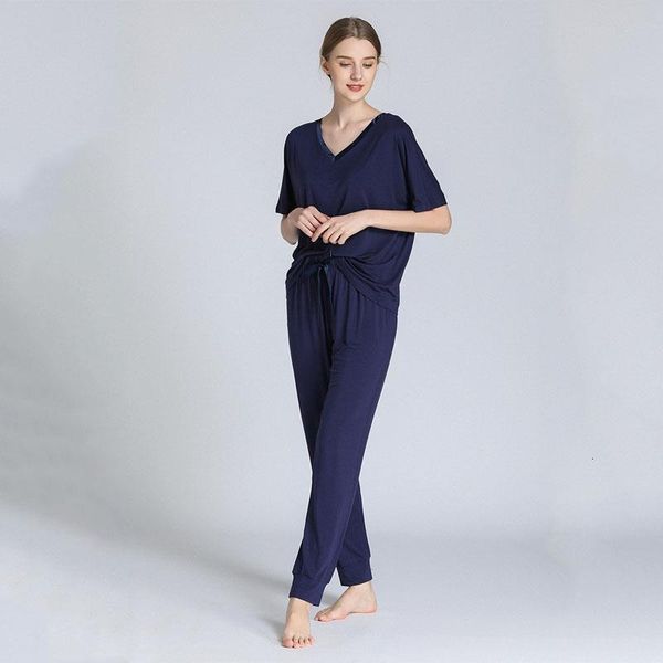 sleeve v-neck pajamas female modal short-sleeved trousers two-piece loose large size home clothes thin pyjamas women lenceria, Black;red
sleeve v-neck pajamas female modal short-sleeved trousers two-piece loose large size home clothes thin pyjamas women lenceria, Black;red