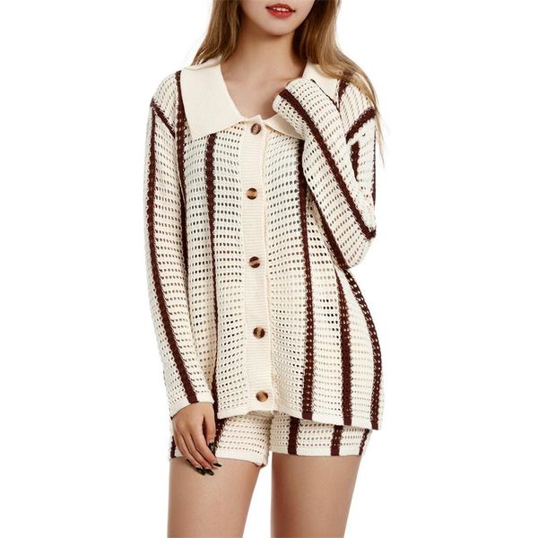 women's tracksuits xingqing knitted sweater set two piece women stripe long sleeve and shorts female shirt suit lady knitting outfit, Gray
women's tracksuits xingqing knitted sweater set two piece women stripe long sleeve and shorts female shirt suit lady knitting outfit, Gray