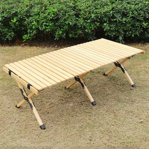 camping wood table folding portable egg roll style stable table solid wood driving tour barbecue picnic outdoor furniture 
camping wood table folding portable egg roll style stable table solid wood driving tour barbecue picnic outdoor furniture